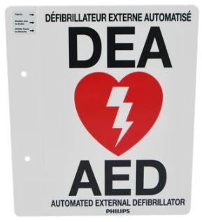 Enseigne murale DEA-AED